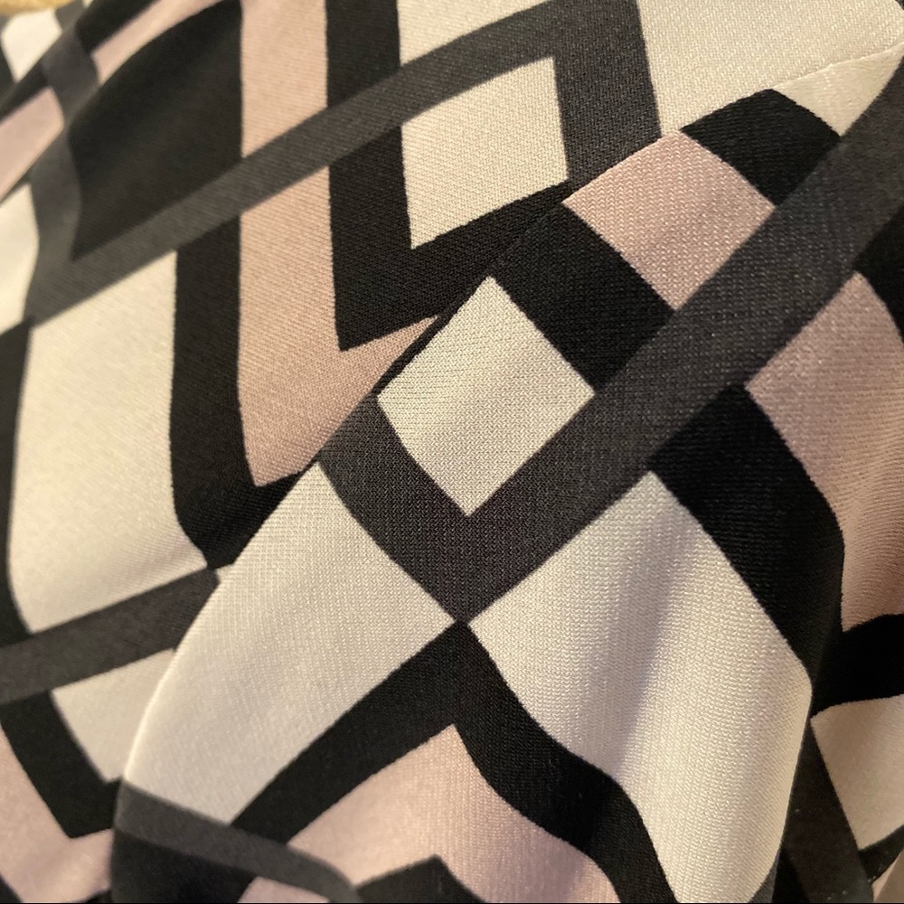 ELIZA J  | HOT PINK CHEVRON SHIFT DRESS  SZ 8 - Picture 4 of 14